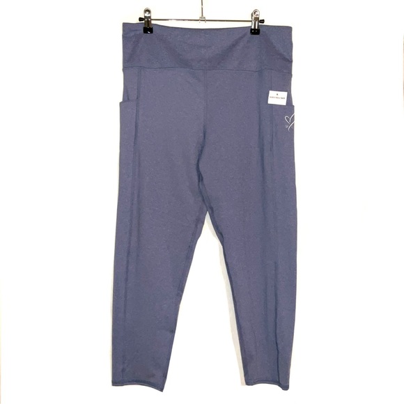 NEW San Francisco City Lights SF CL Essential Capri Leggings XL Heather Blue - Picture 1 of 6